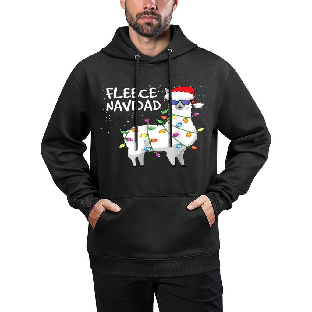 Fleece Navidad Funny Christmas Navidad Llama Versatile Streetwear Hoodie