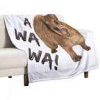 Awawa! Angry Screaming Hyrax Meme - Cute & Funny Anti-pilling Throw Blanket