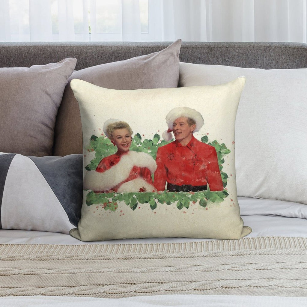 Phil & Judy (White Christmas) Soft Luxury Feel Throw Pillow
