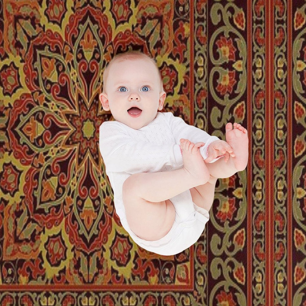 Oriental Ornamental Carpet Machine-washable Throw Blanket