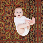 Oriental Ornamental Carpet Machine-washable Throw Blanket