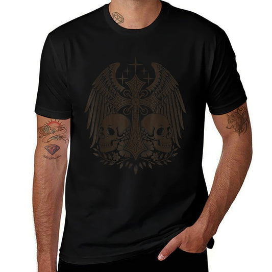 Y2K Grunge Aesthetic Alt Goth Skull Cross Gothic  Odor-resistant T-Shirt