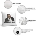 You Are Gae Meme Uganda Gay Rights Interview Viral Video Soft Home Decor Throw Pillow