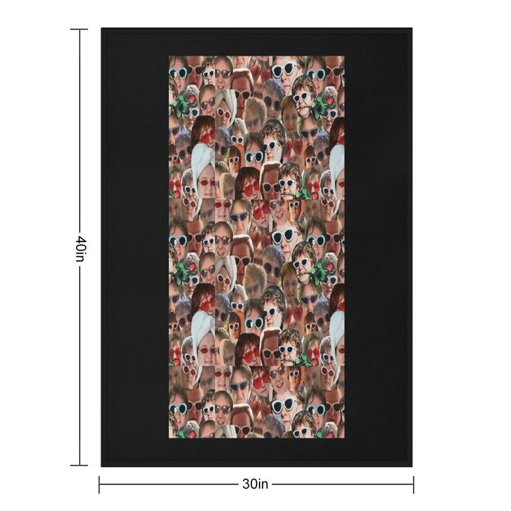 Lewis Capaldi Collage Repeat Print Eco-conscious Throw Blanket