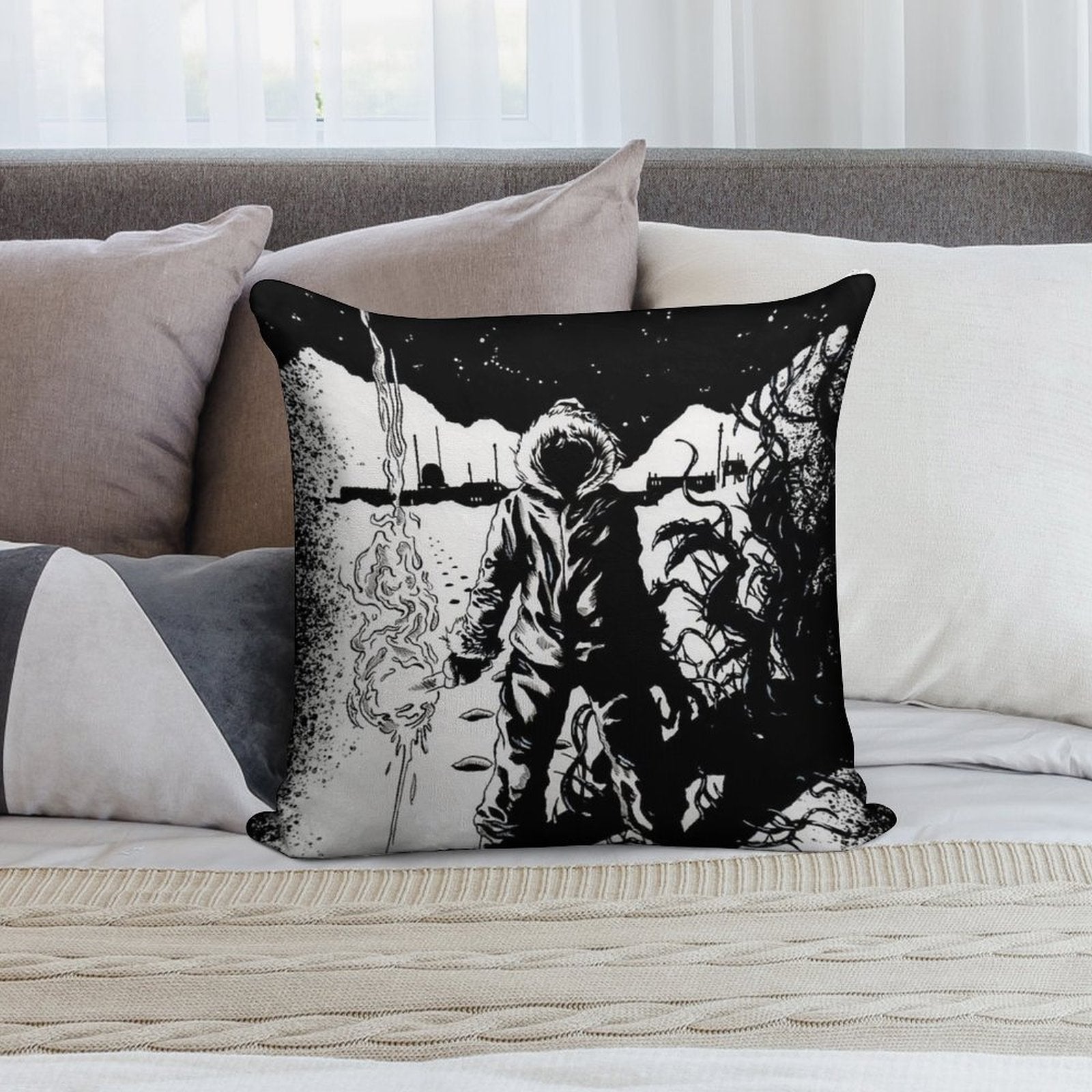 The Thing Soft Short Plush Fabric Throw Pillow