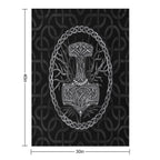 Mjolnir - The Hammer of Thor And Tree of Life Anti-pilling Throw Blanket