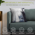 Navy 2 Soft High-Density Material Throw Pillow