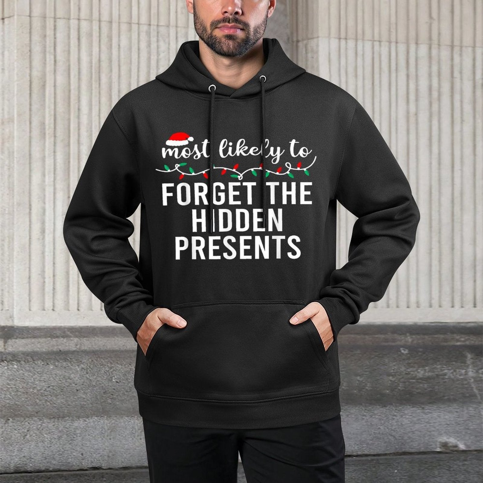 Most Likely To Christmas Matching Family Pajamas Funny Shrink-Resistant Hoodie