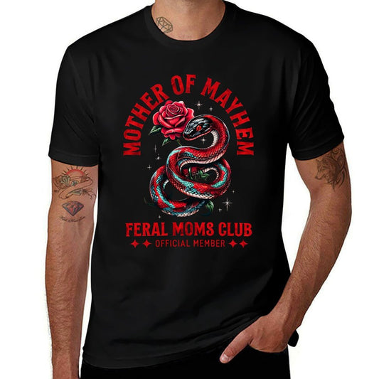 Retro Mother Of Mayhem Feral Moms Club Moms Mothers Day  Durable T-Shirt