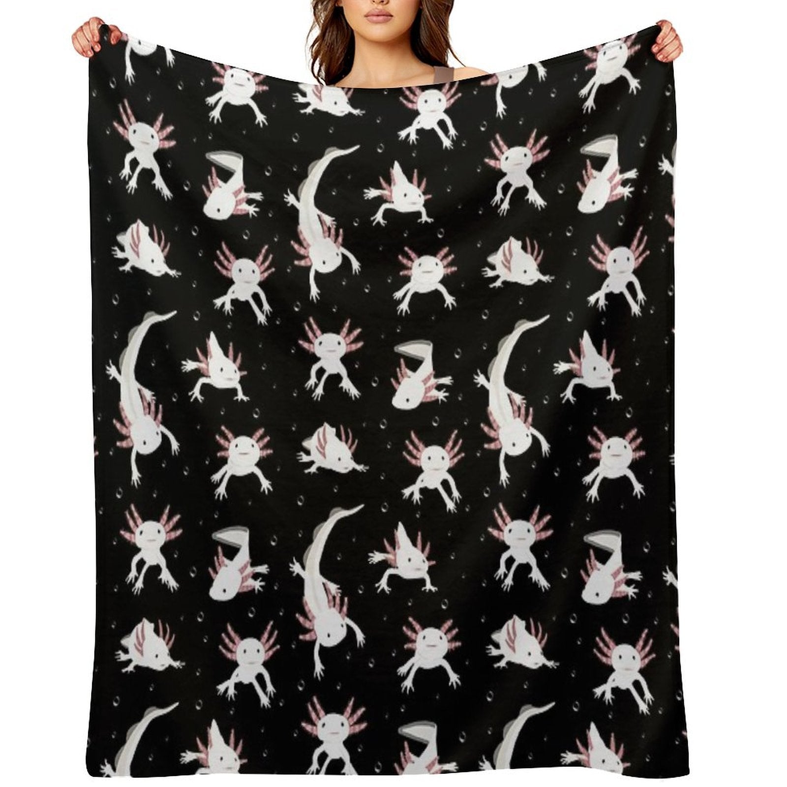 Axolotls Easy Care Throw Blanket