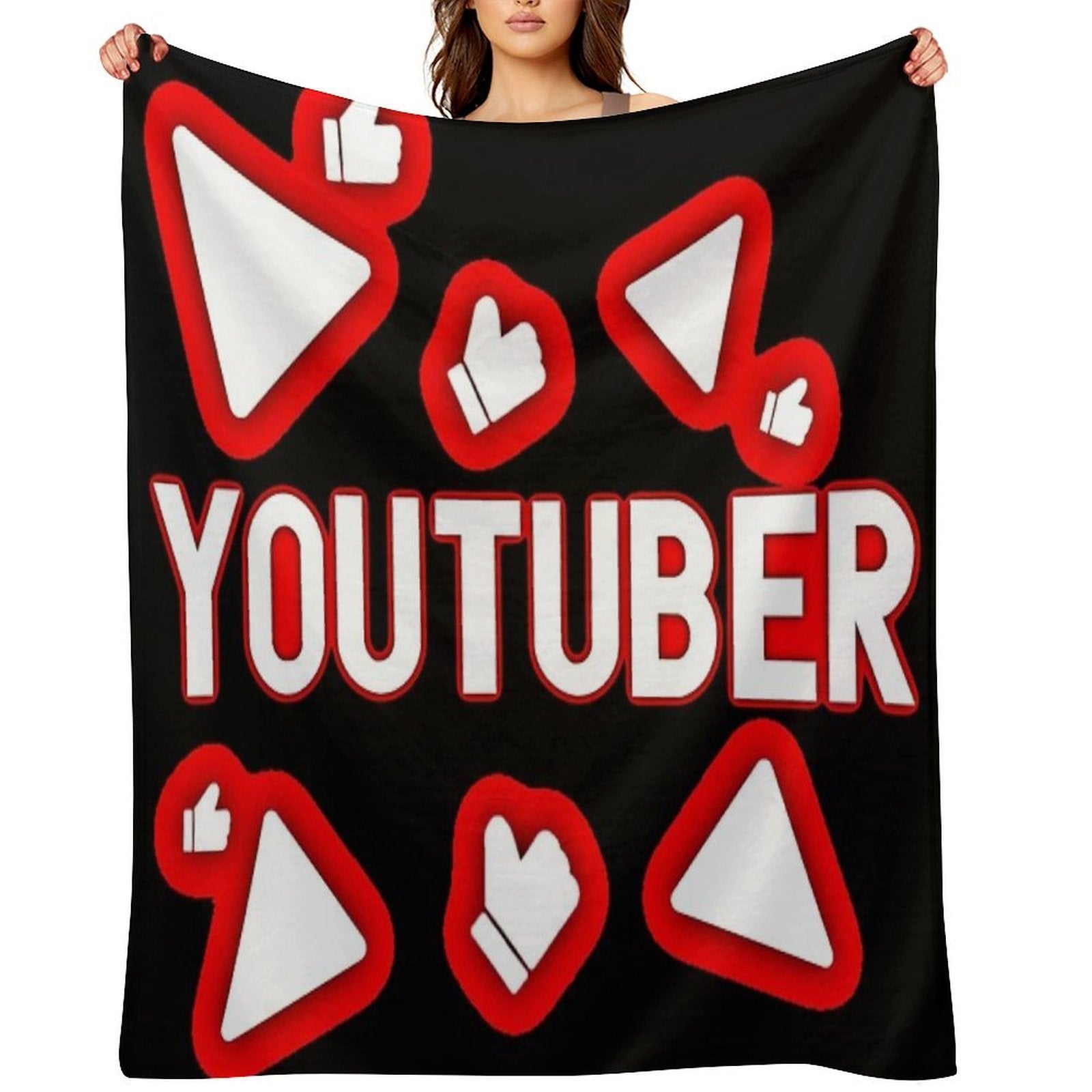 YouTuber Splash Design Velvety-soft Throw Blanket