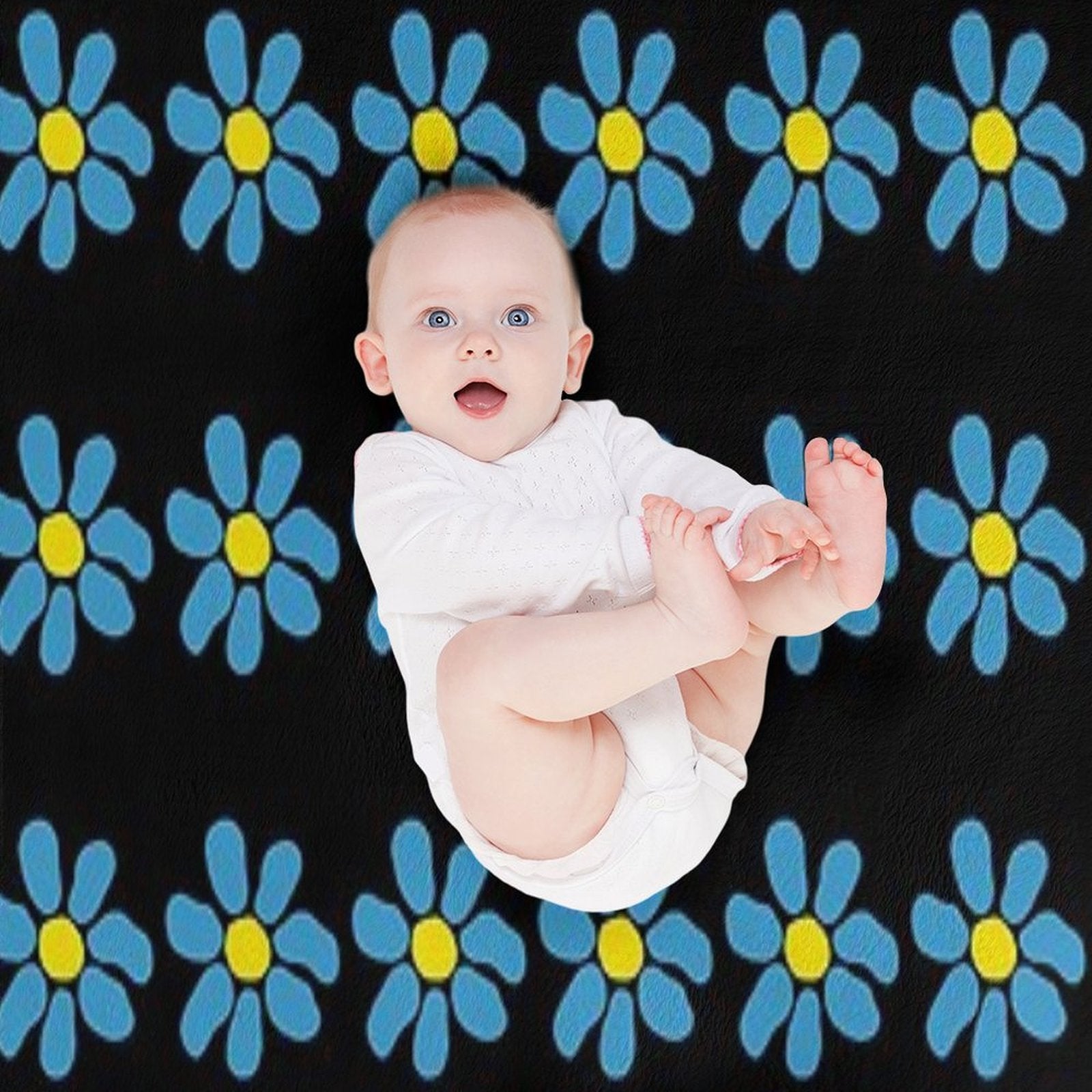 James Daisy Easy Care Throw Blanket