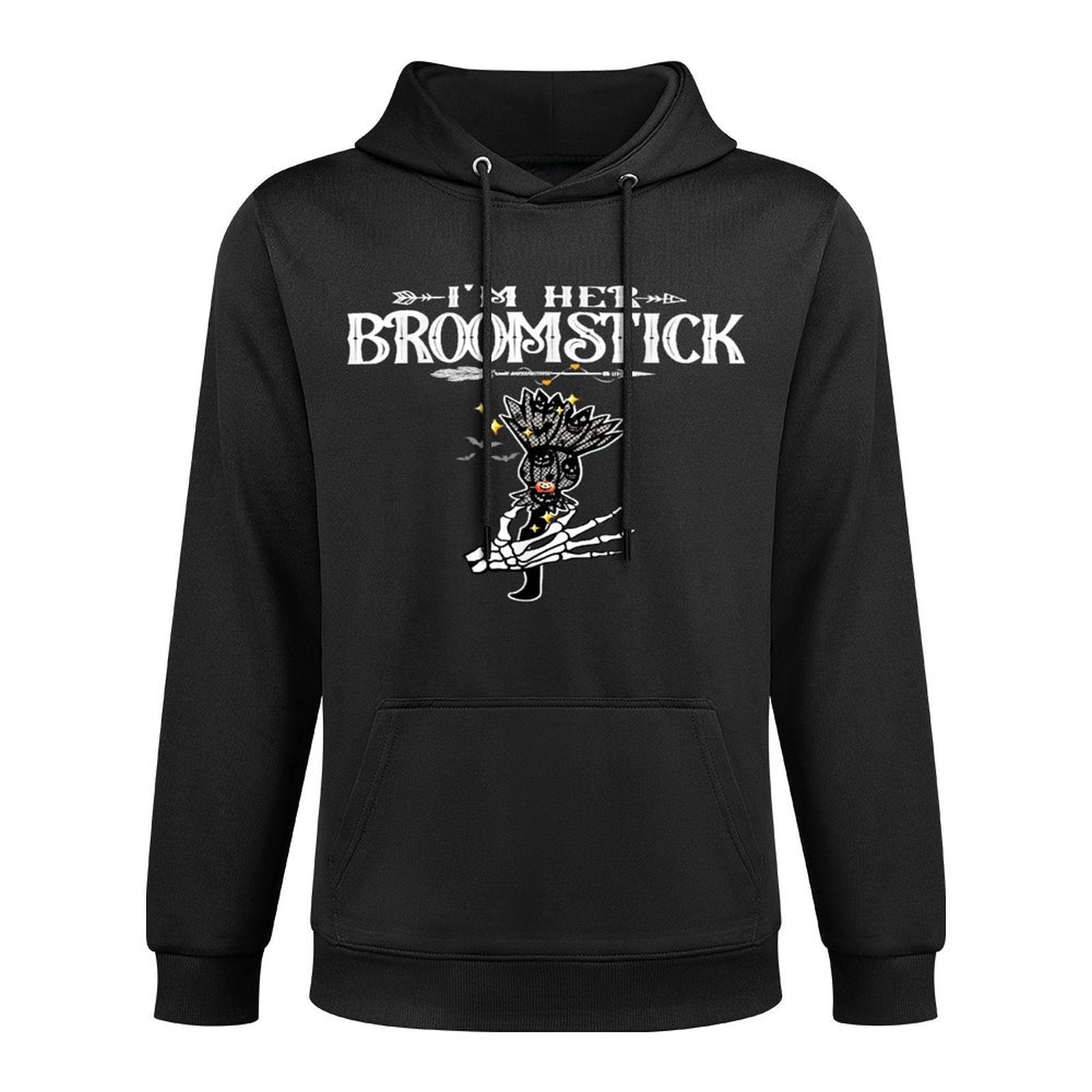 Im Her Broomstick Love Couples Halloween Costume Breathable Fabric Hoodie