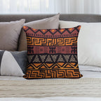 African Tribal Mudcloth Pattern Soft Hidden Zipper Throw Pillow