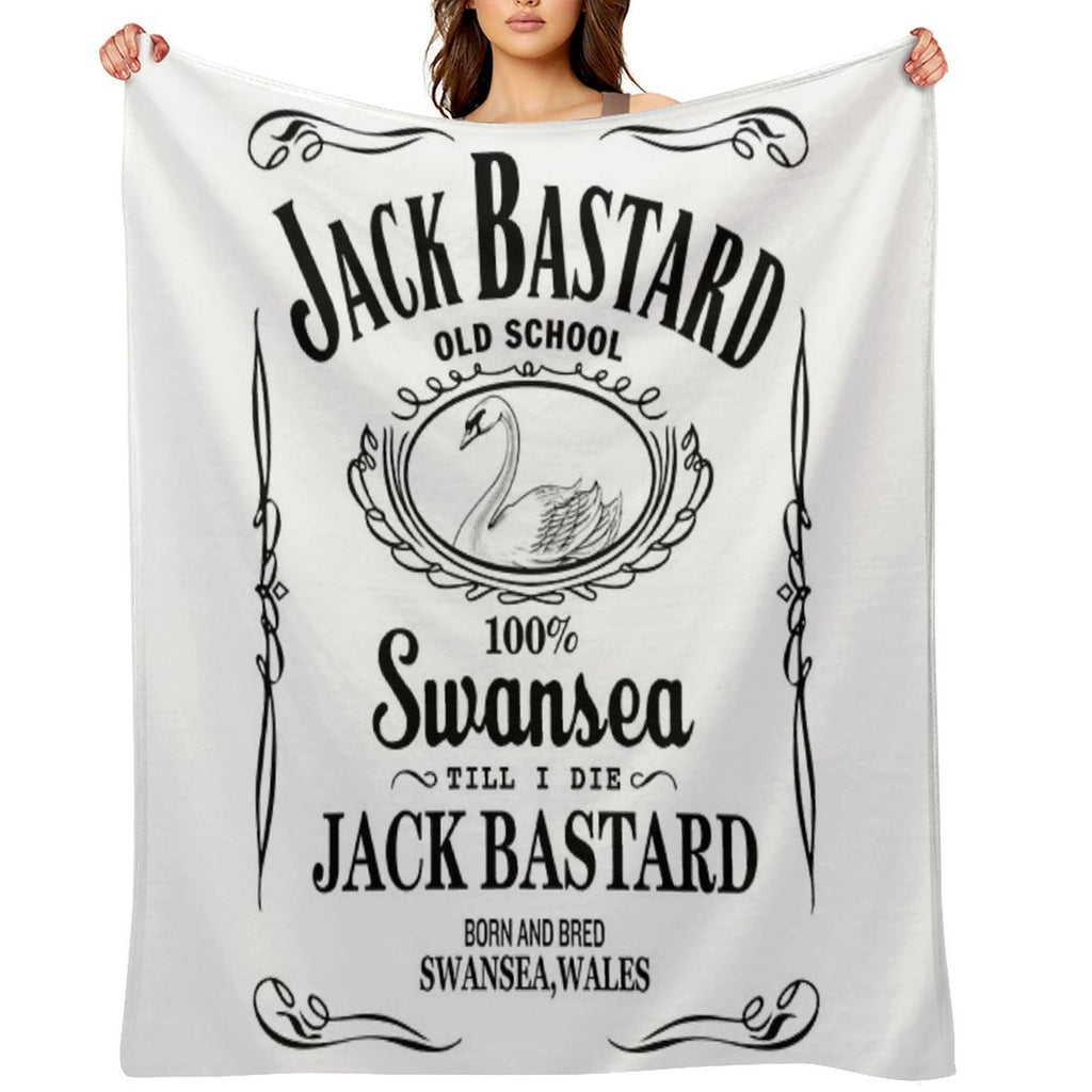 SWANSEA - JACK BASTARD B+W Easy Care Throw Blanket