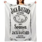 SWANSEA - JACK BASTARD B+W Easy Care Throw Blanket