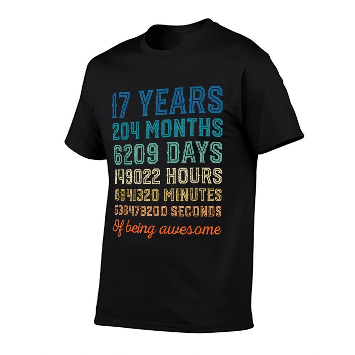 17 Years Of Being Awesome Vintage 17 Years Old 17th Birthday  Heathered Texture T-Shirt