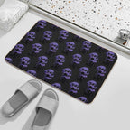 Purple Oblivion- Melting Skull Art  Non-Slip Bath Mat