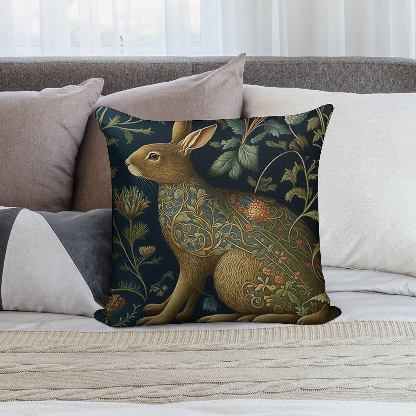 Rabbit Warren Soft Washable Throw Pillow