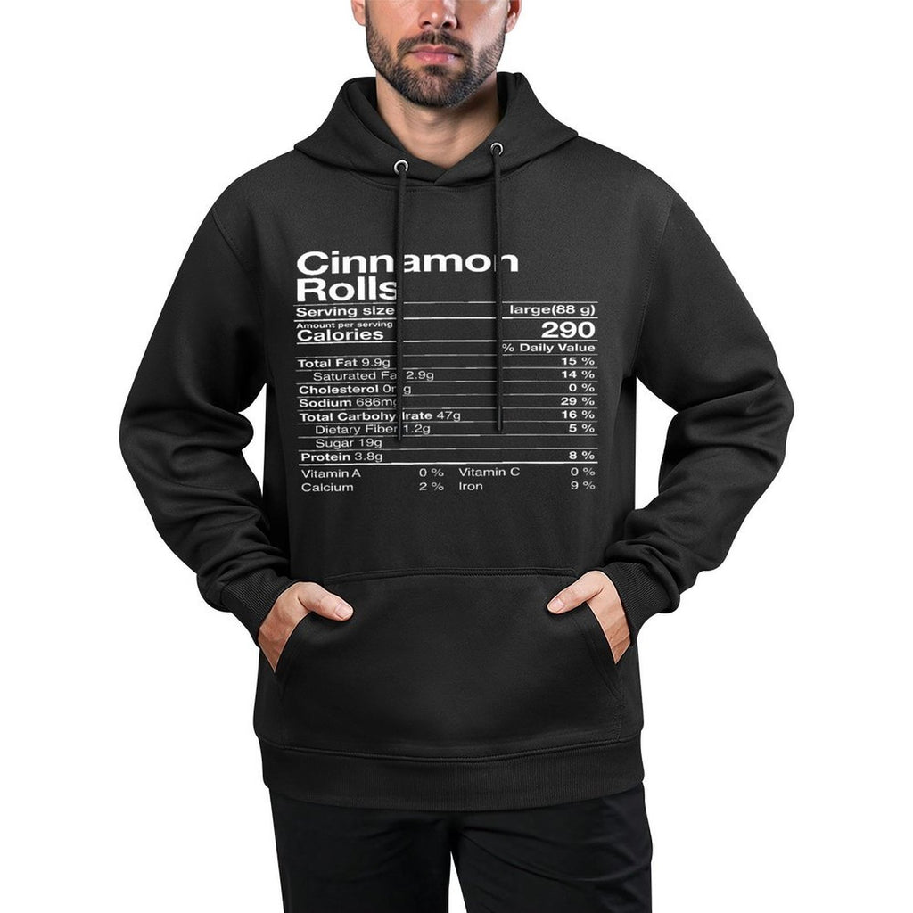 Cinnamon Rolls Nutrition Facts Christmas Thanksgiving Gift Durable Construction Hoodie