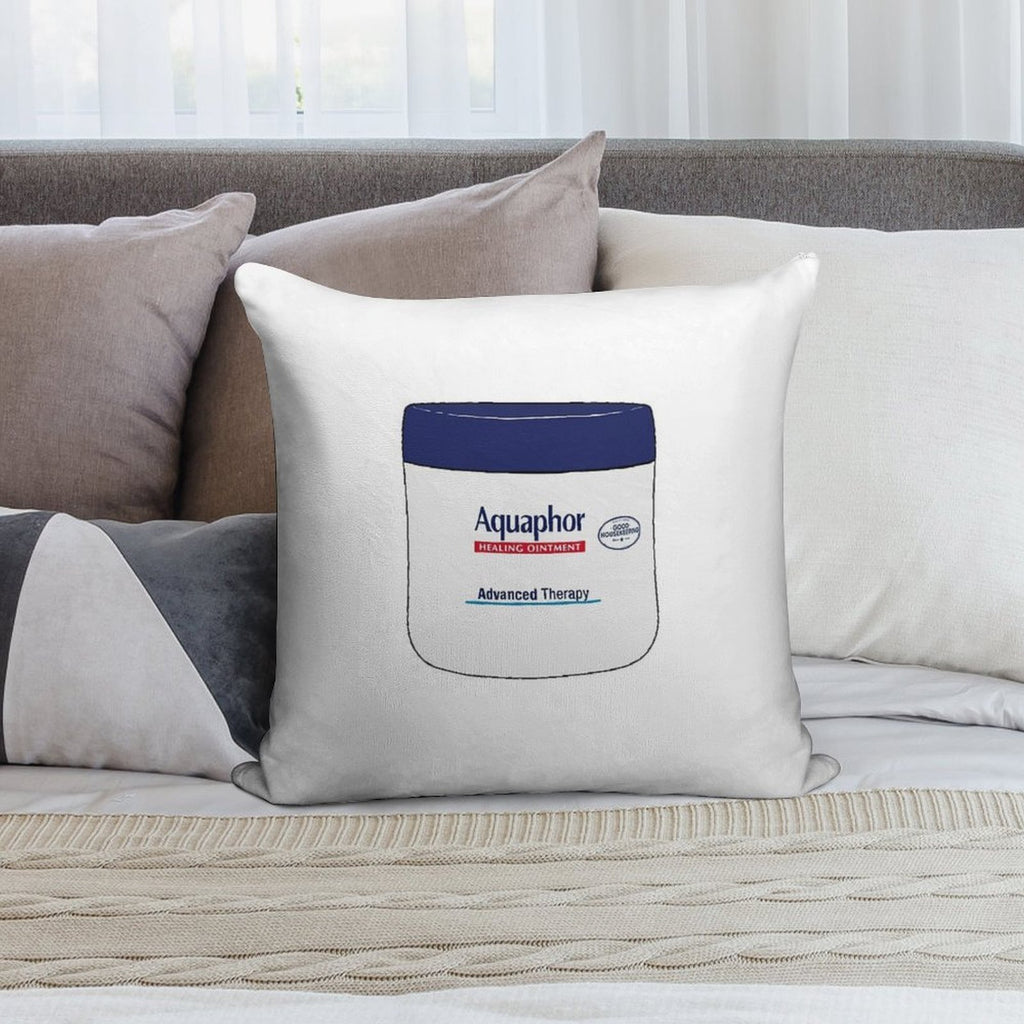 Aquaphor Soft Hidden Zipper Throw Pillow