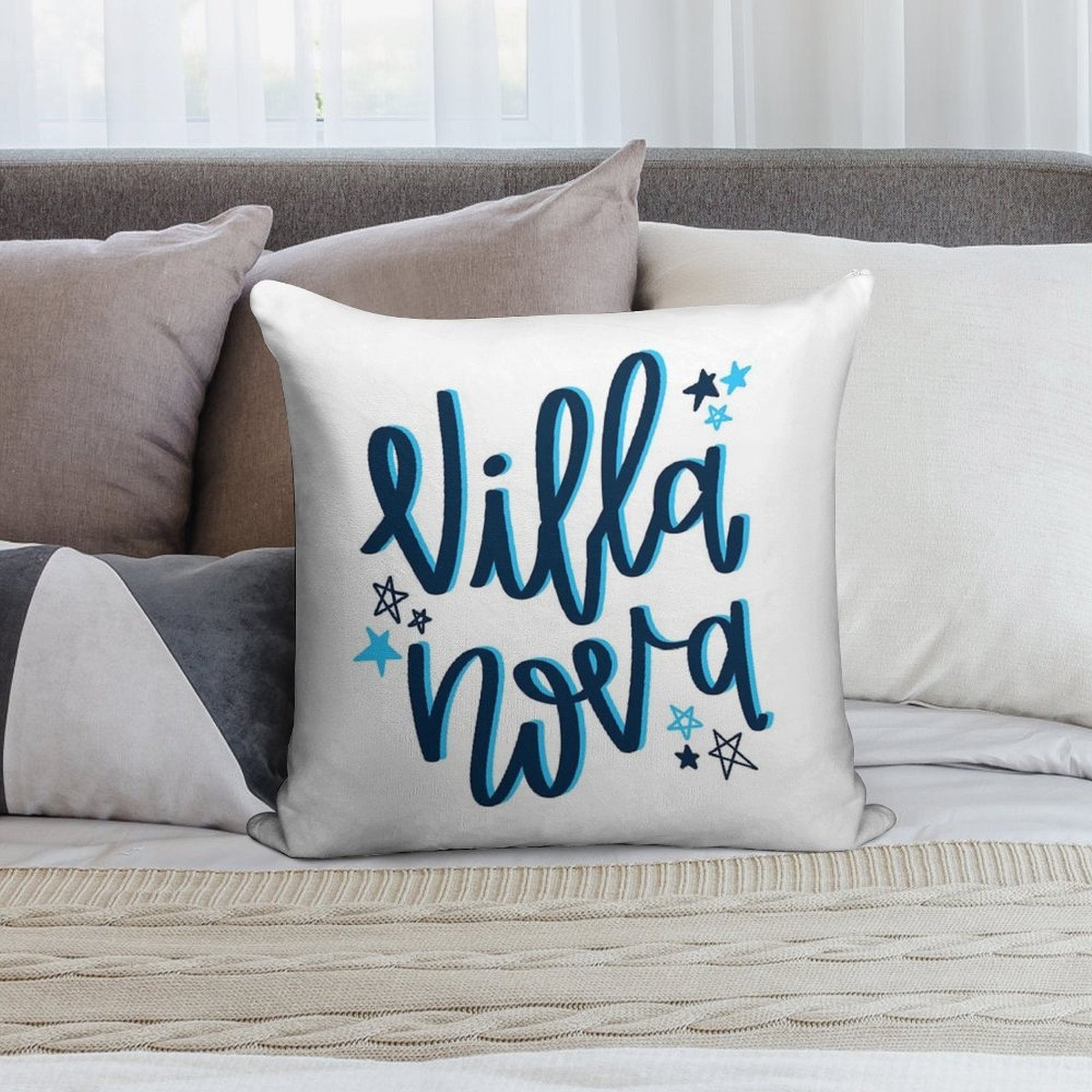Villanova Star Sticker Soft Home Decor Throw Pillow