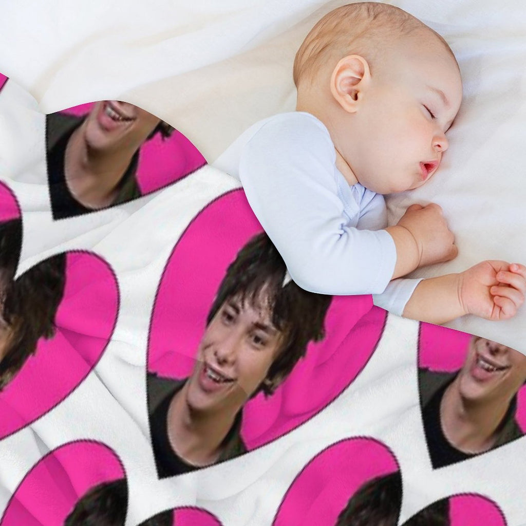 RODRICK LOVE HEART Plush Throw Blanket