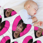 RODRICK LOVE HEART Plush Throw Blanket