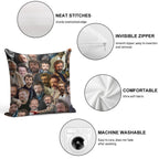 Michael Sheen Photo Collage Soft Short Plush Fabric Throw Pillow