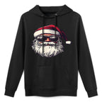 Santa Claus Sunglasses Christmas Funny Graphic Machine Washable Hoodie