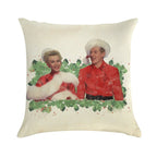 Phil & Judy (White Christmas) Soft Luxury Feel Throw Pillow
