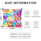 Colorful Heart Abstract Soft Durable Construction Throw Pillow