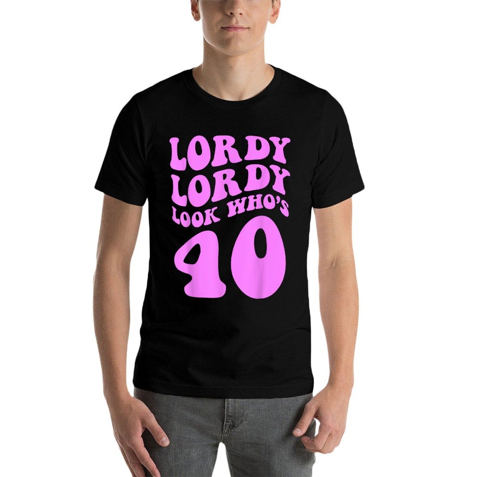 Lordy, Lordy Look Who's 40 Funny 40th Groovy Birthday  Vintage-inspired T-Shirt