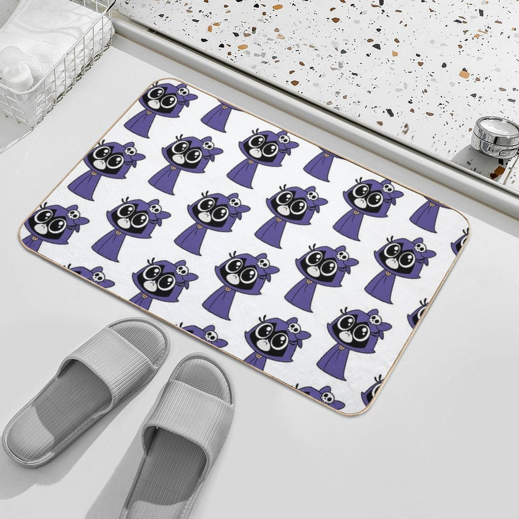 Chibi Raven Baby  Long-Lasting Bath Mat