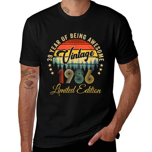 Vintage 1986 Limited Edition 39 Year Old 39Th Birthday  Cotton T-Shirt