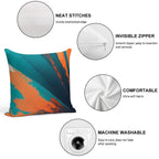 Orange And Teal Abstract 1 Big Soft Decorative Cover Throw Pillow