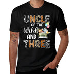 Uncle Of The Wild And Three 3 Birthday Zoo Safari Jungle  Odor-resistant T-Shirt