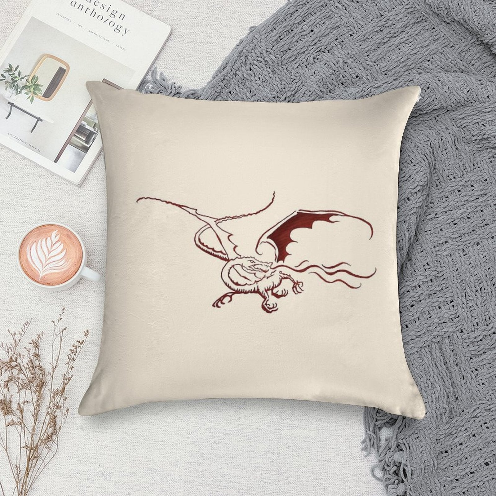Smaug Soft Luxury Feel Throw Pillow