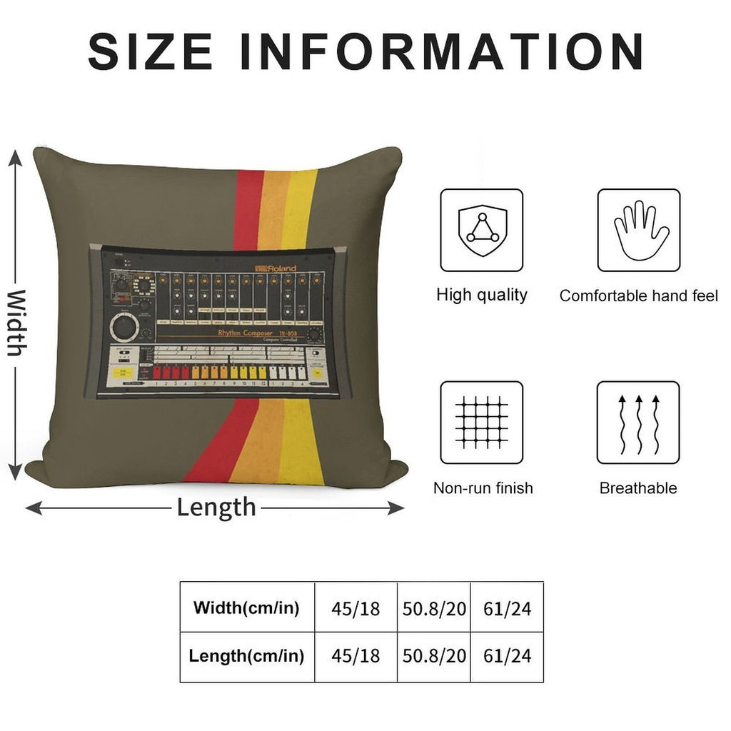 TR-808 Soft Anti-Pilling Throw Pillow