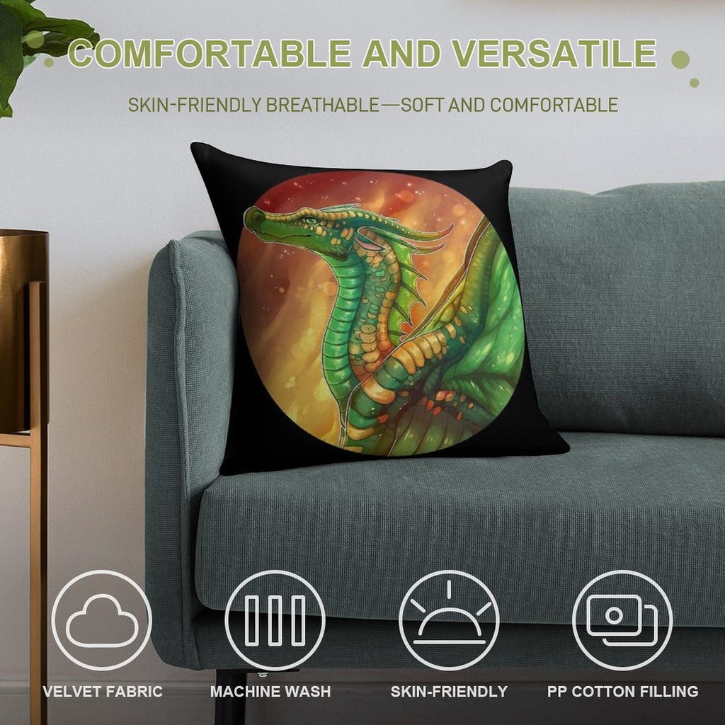 Wings of Fire - Sundew Soft Hidden Zipper Throw Pillow