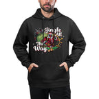 Marvel Deadpool Christmas Jingle All The Way Portrait Sweatshirt Cotton-Polyester Blend Hoodie