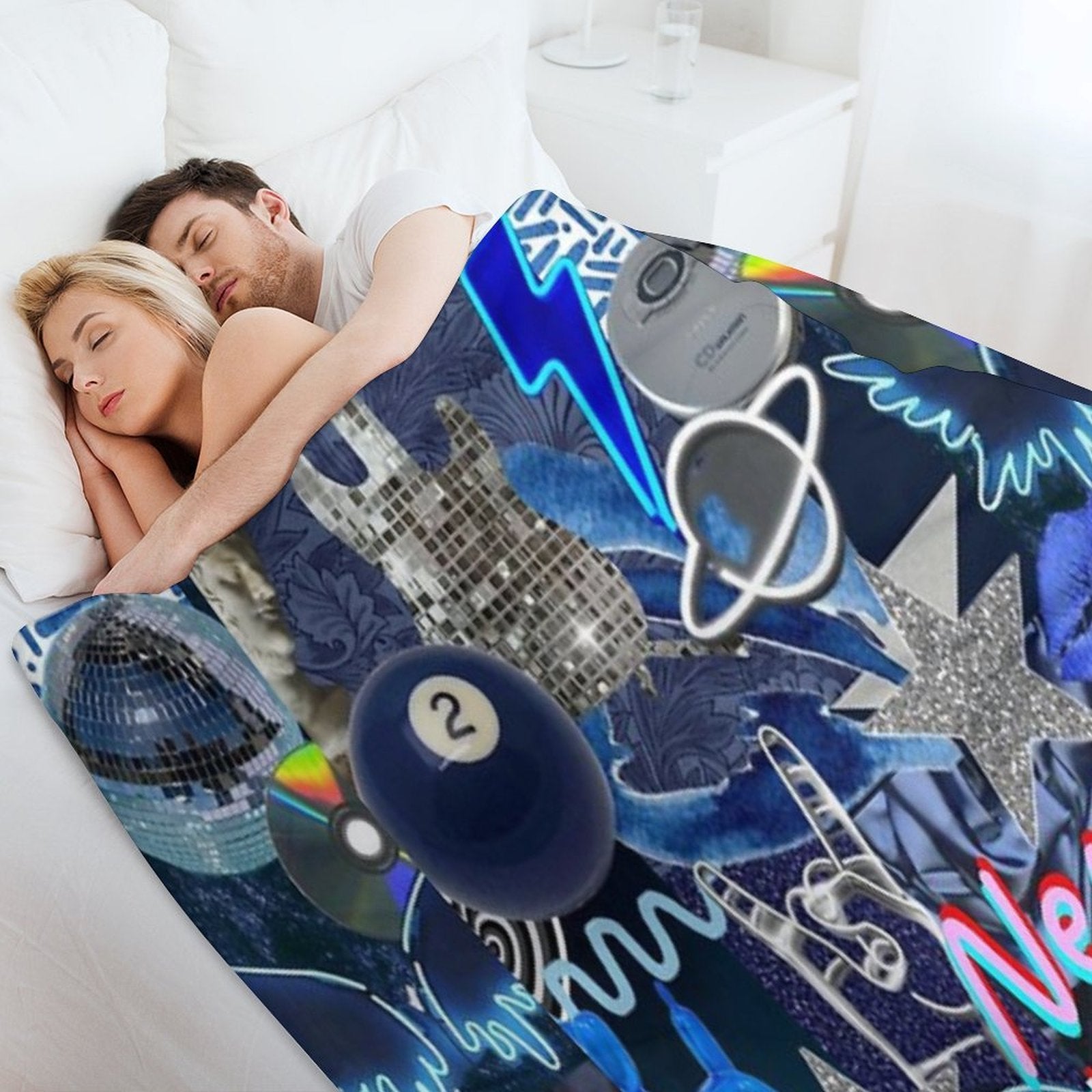 New Jersey COLLAGE Machine-washable Throw Blanket