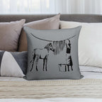 Banksy Zebra Soft Hidden Zipper Throw Pillow