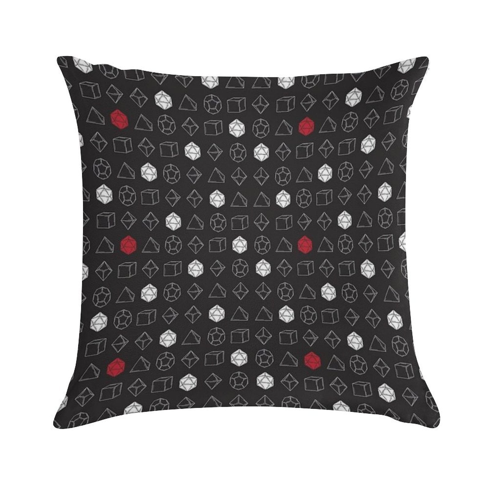 Dungeons And Dragons Dice Set D20 Pattern Soft Warmth Comfort Throw Pillow