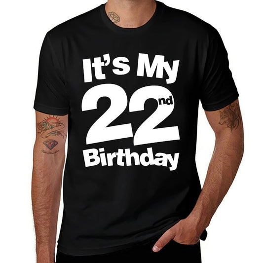 22nd Birthday It's My 22nd Birthday 22 Year Old Birthday  Heathered Texture T-Shirt