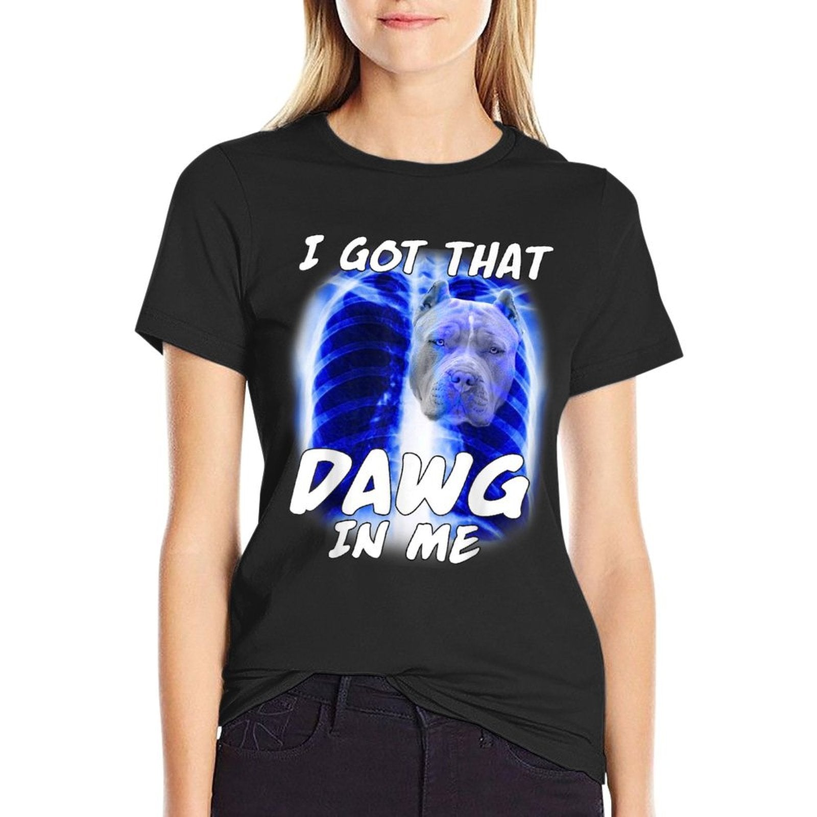 I Got That Dawg In Me Xray Pitbull Ironic Meme Funny Saying  Relaxed-fit T-Shirt