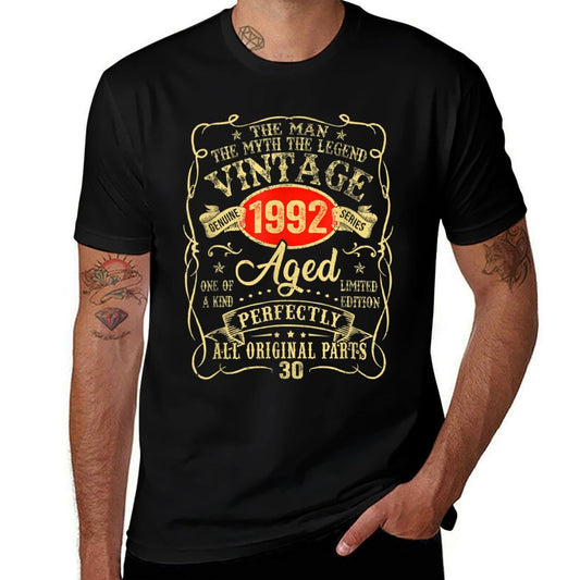 30 Years Gift Vintage 1992 Man Myth Legend 30Th Birthday  Cotton T-Shirt