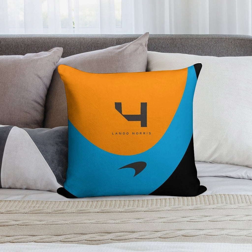 Lando Norris Mclaren Formula 1 Team Inspired Iphone Cover And Samsung Mobile Case Best Gift for F1 Fans Soft Skin-Friendly Throw Pillow