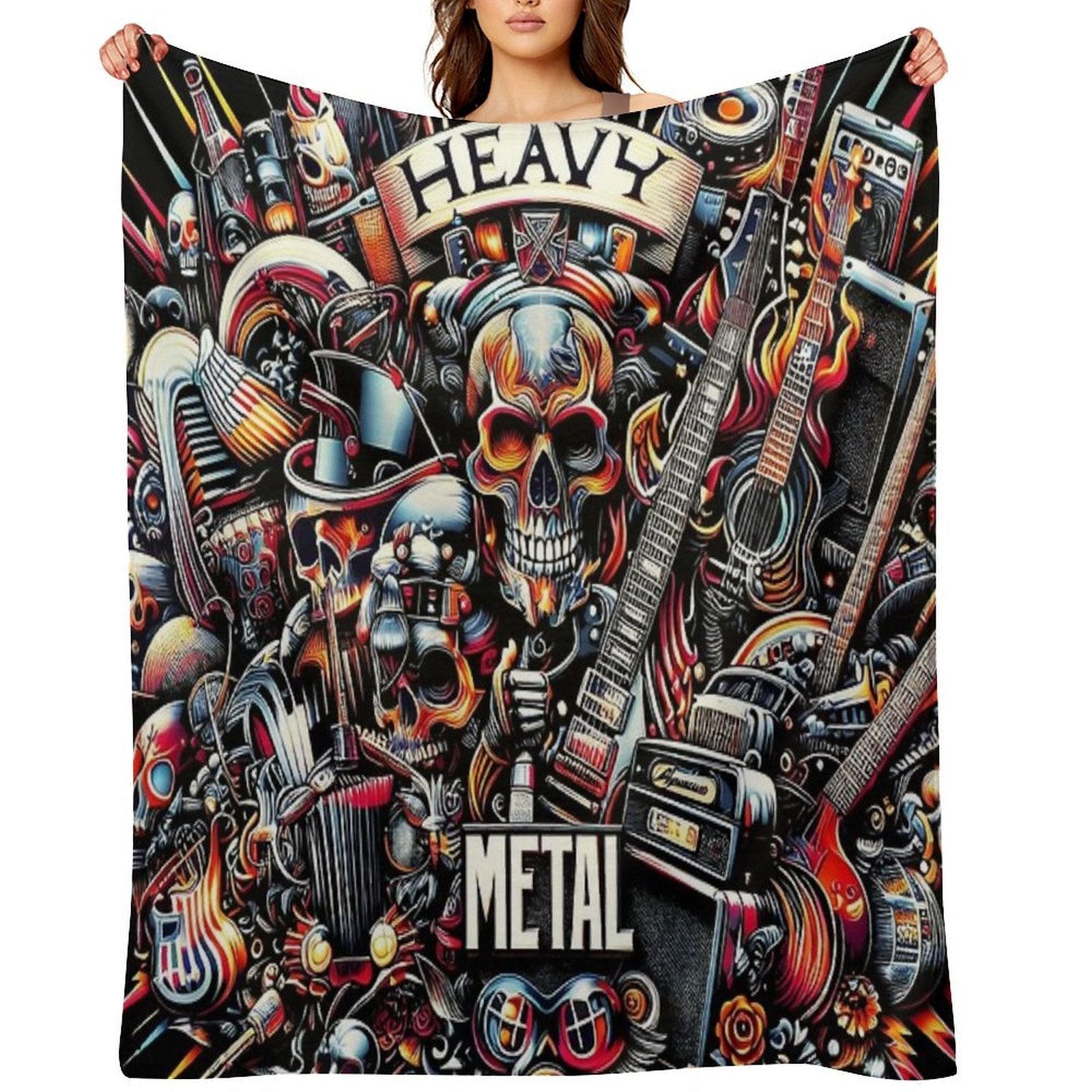 Heavy Metal Sustainable Throw Blanket
