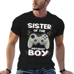 Sister of The Birthday Boy Video Gamer Birthday Party  Slim-fit Cut T-Shirt